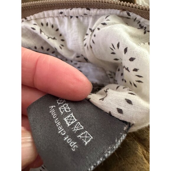 Myra Bag Sand Weaver Shoulder Purse Upcycled Canvas & Aged Leather Boho western - Picture 15 of 15